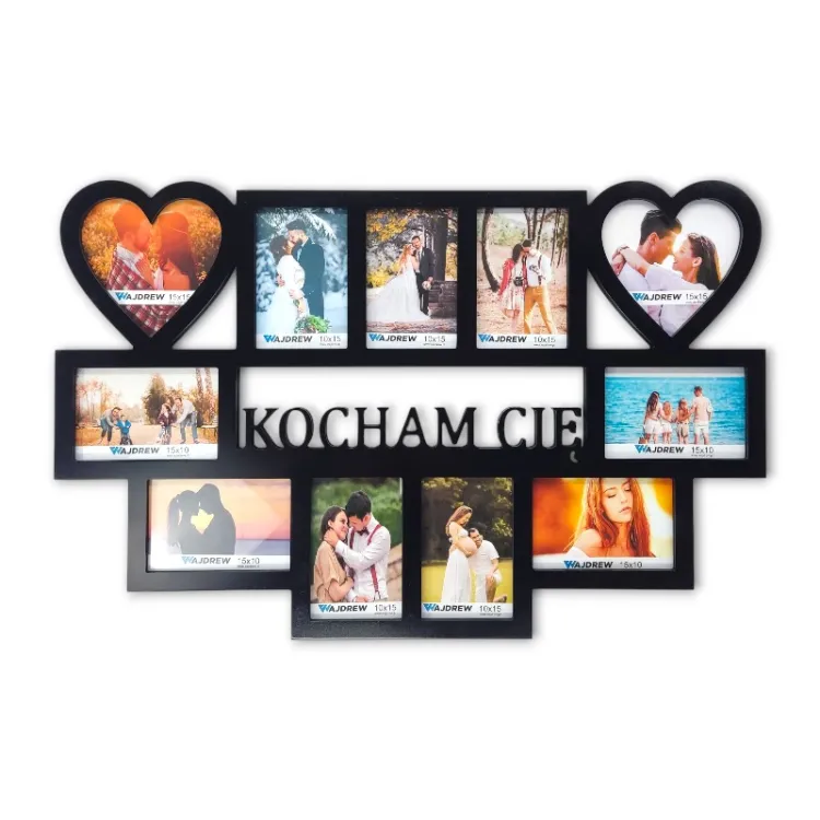 Ramka Kocham cię 11 zdjęć serca.jpg