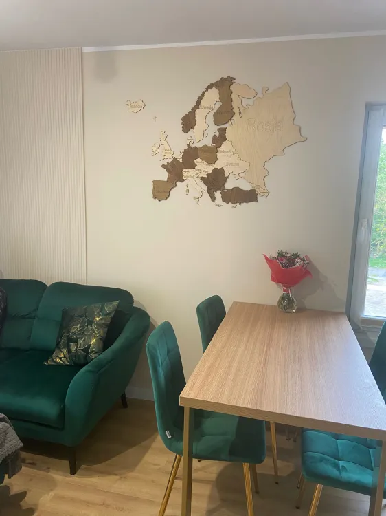 Drewniana mapa Europy 3D